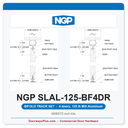 NGP SLAL-125-BF4DR Aluminum Bi-Fold Track Set for 4 Doors | 125 lb | National Guard