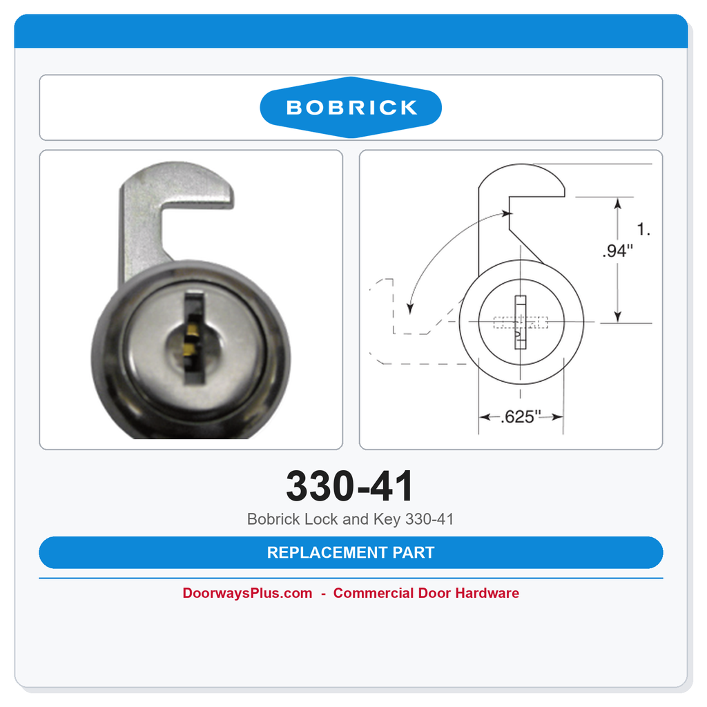 Bobrick 330-41 Lock and Key