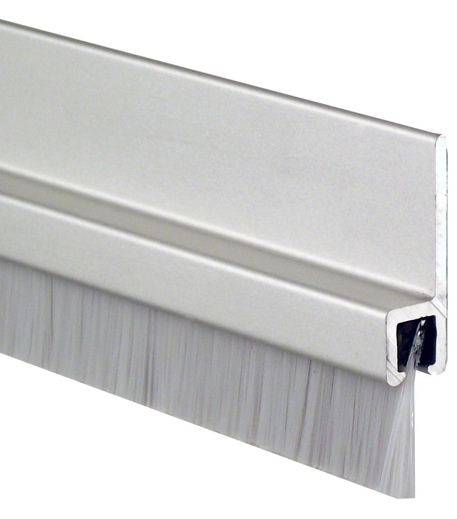 Pemko 18041CNB 84" Brush Gasketing Door Seal - 3/8" Grey Nylon Brush Clear