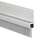 Pemko 18041CNB Brush Gasketing 84" – Aluminum Grey Nylon Pile, UL Fire & Smoke Rated