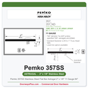Pemko 357SS Stainless Steel Flat Bar Astragal 2" x 1/8" 11 Gauge 84"