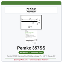 Pemko 357SS Stainless Steel Flat Bar Astragal 2" x 1/8" 11 Gauge 84"