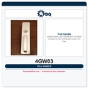 PDQ 4GW03 Night Latch Outside Exit Trim | ANSI Function 03 Grip Pull Handle | Covers 161 Prep