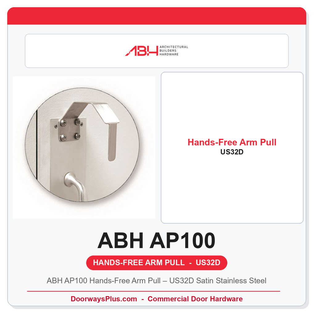 ABH AP100 Hands-Free Arm Pull – US32D Satin Stainless Steel