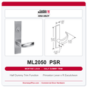 Corbin Russwin ML2050 PSR Half Dummy Trim | Grade 1 Commercial