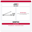 Corbin Russwin 689F04 HD Hold Open Backstop Parallel Arm for DC3000/DC6000
