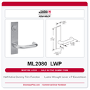Corbin Russwin ML2080 LWP Half Active Dummy Trim | Grade 1 Commercial