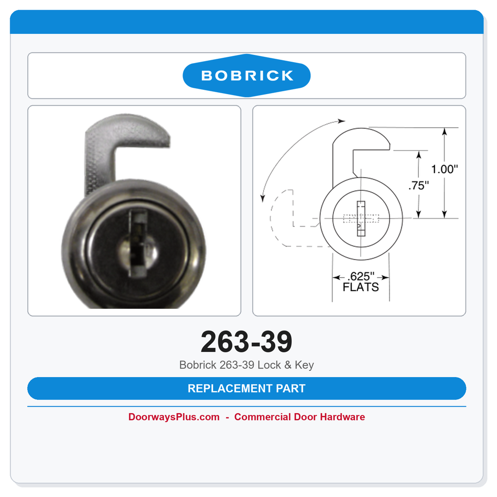 Bobrick 263-39 Lock & Key