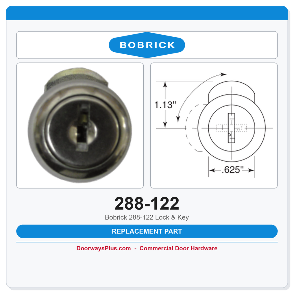 Bobrick 288-122 Lock & Key