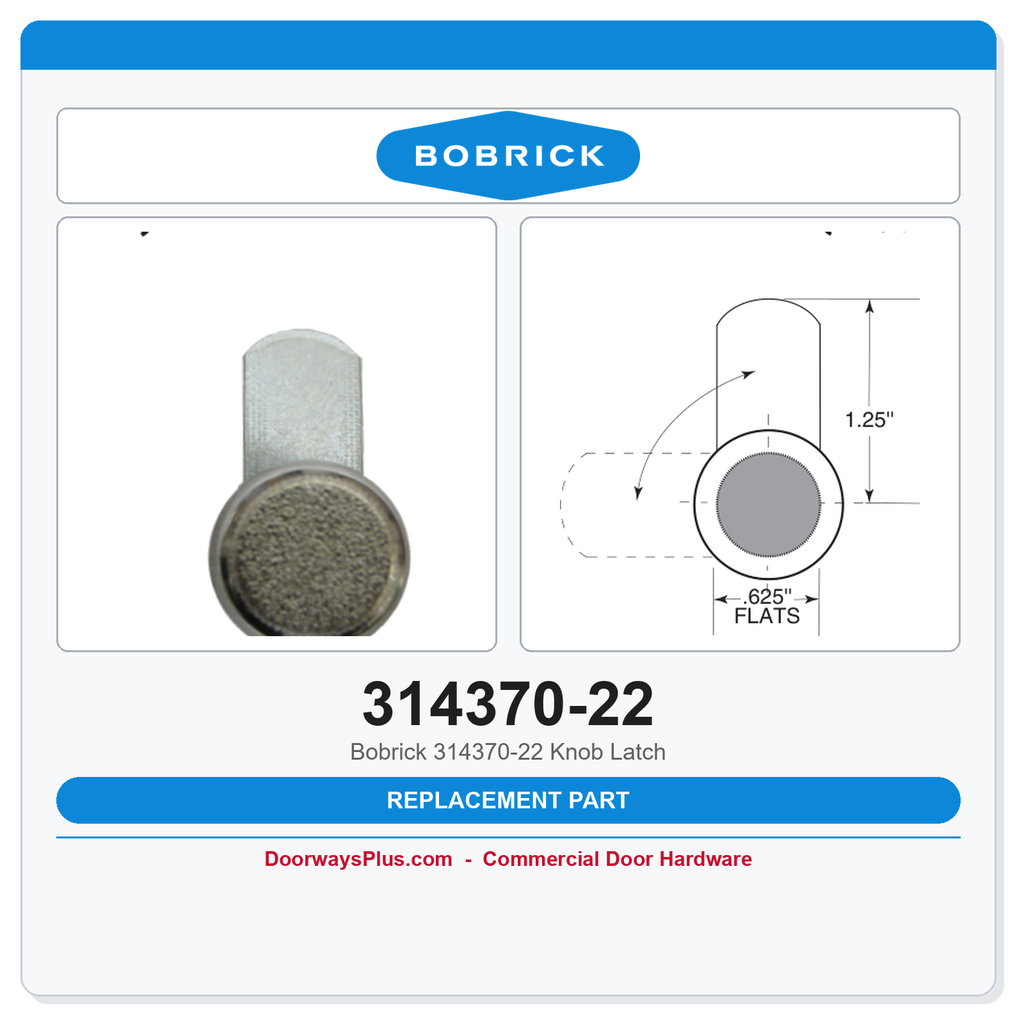 Bobrick 314370-22 Knob Latch