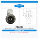 Bobrick 383257 Lock & Key – Replacement for B-2706, B-3706, B-37063