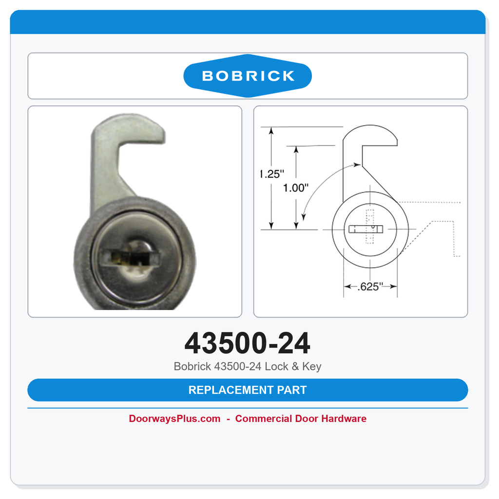 Bobrick 43500-24 Lock & Key