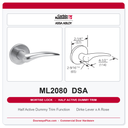Corbin Russwin ML2080 DSA Half Active Dummy Trim | Grade 1 Commercial