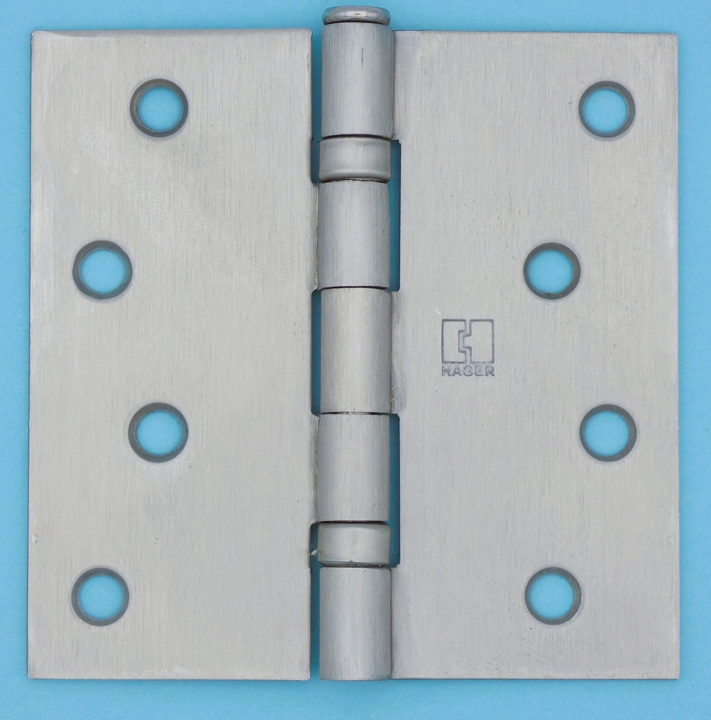 Hager BB1541 4x4 Ball Bearing Hinge Square Corner US32D Satin Stainless Steel