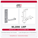 Corbin Russwin ML2090 LWP Full Active Dummy Trim | Grade 1 Commercial