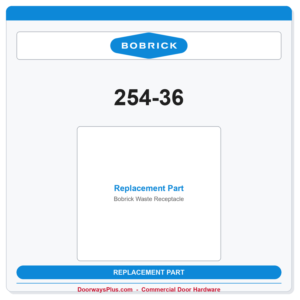 Bobrick 254-36 Waste Receptacle