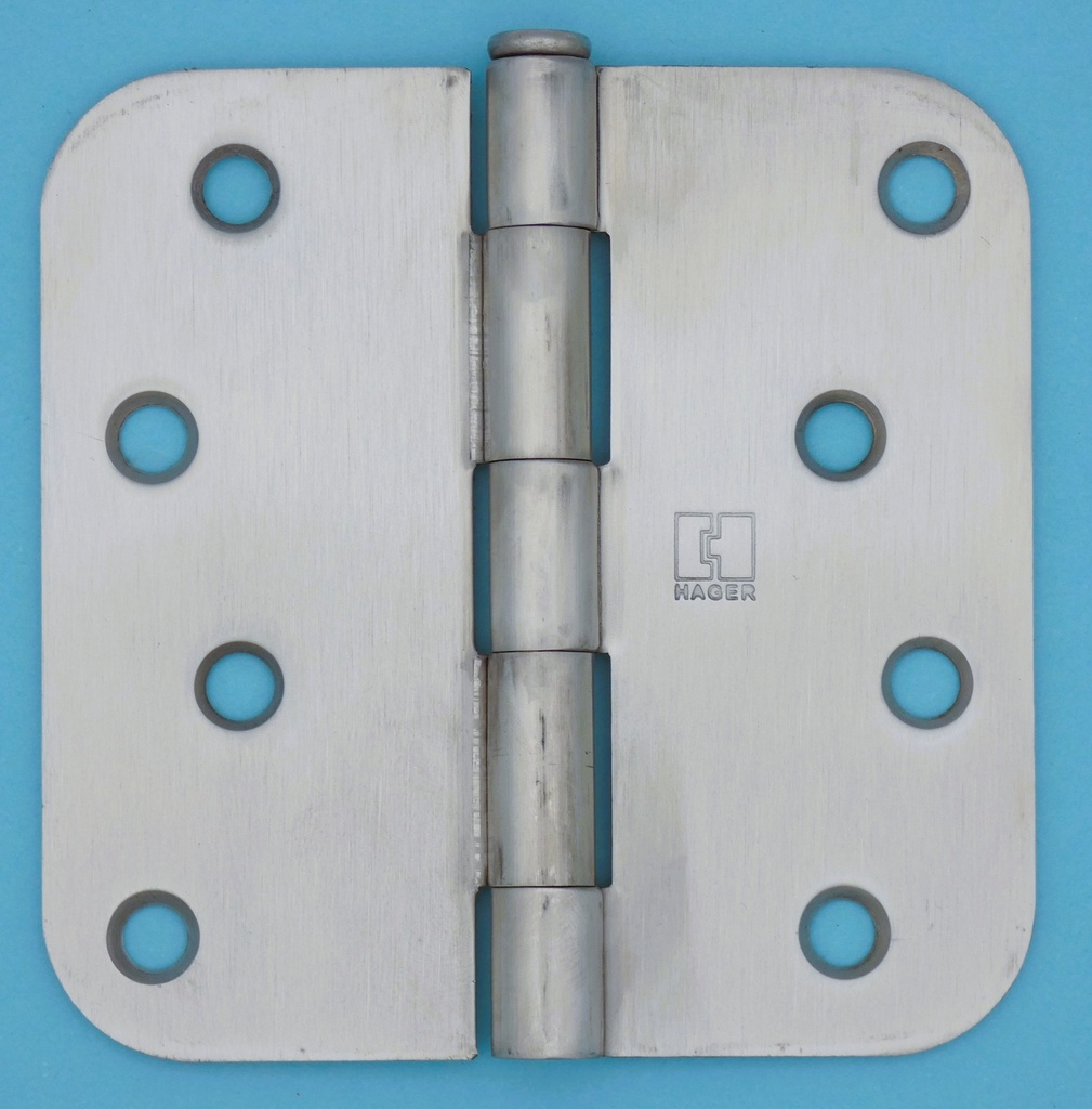 Hager RC1542 4" x 4" Plain Bearing Hinge with 5/8" Radius Corners