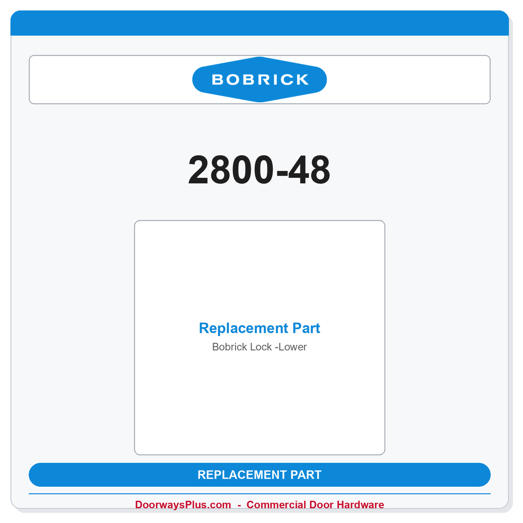 Bobrick 2800-48 Lock -Lower