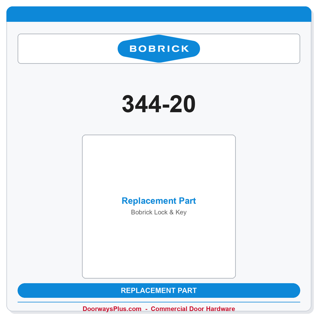Bobrick 344-20 Lock & Key