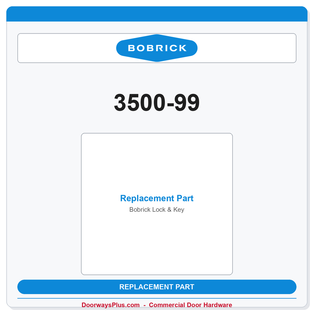 Bobrick 3500-99 Lock & Key