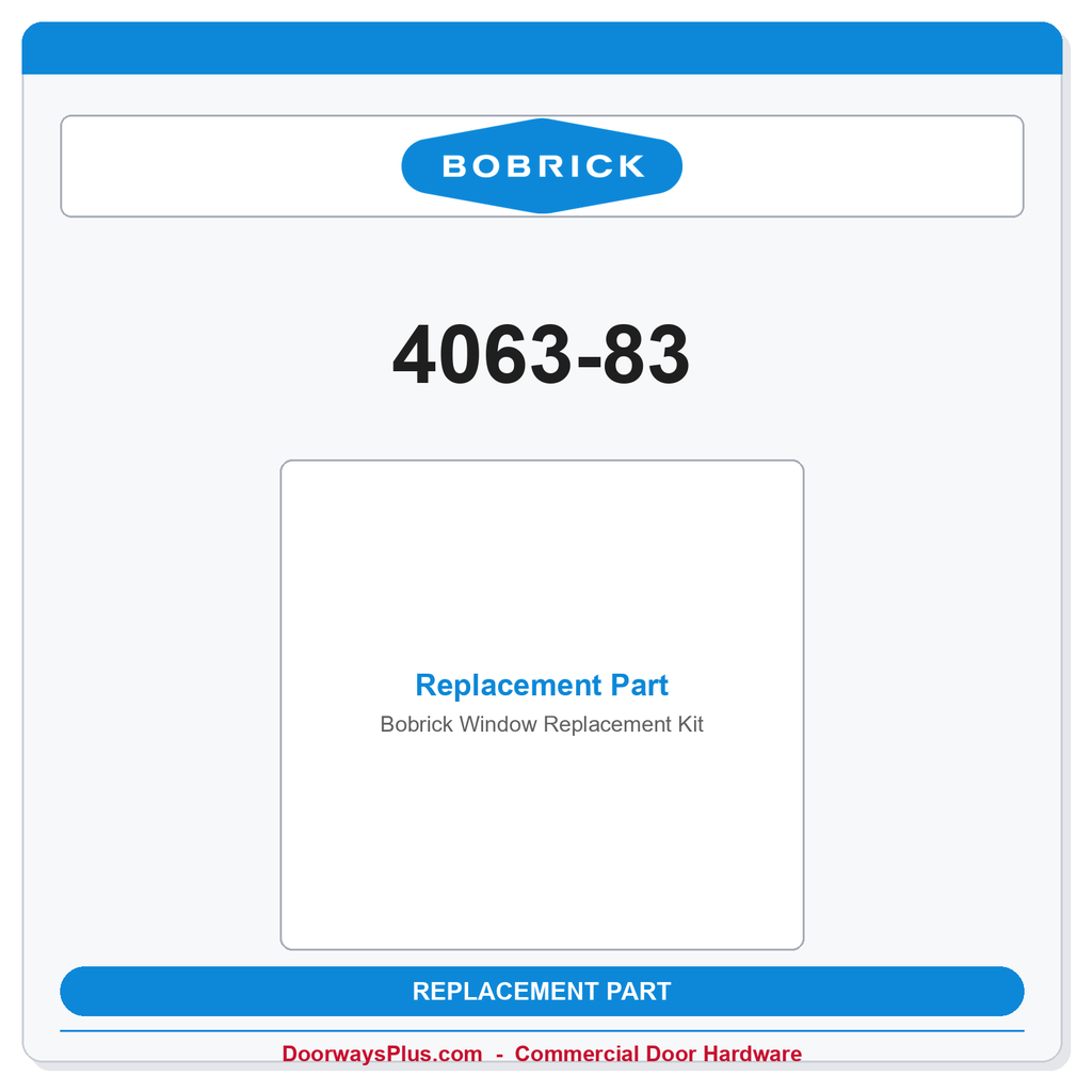 Bobrick 4063-83 Window Replacement Kit