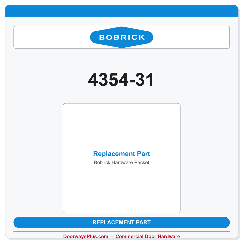 Bobrick 4354-31 Hardware Packet