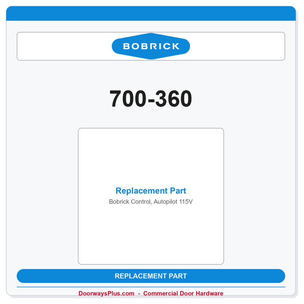 Bobrick 700-360 Control, Autopilot 115V