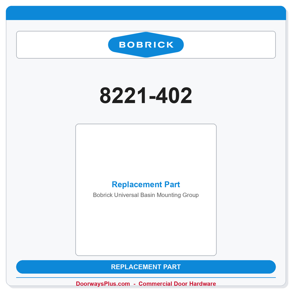 Bobrick 8221-402 Universal Basin Mounting Group