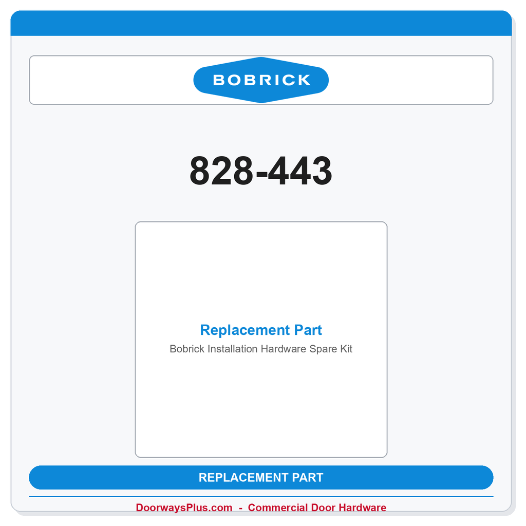 Bobrick 828-443 Installation Hardware Spare Kit