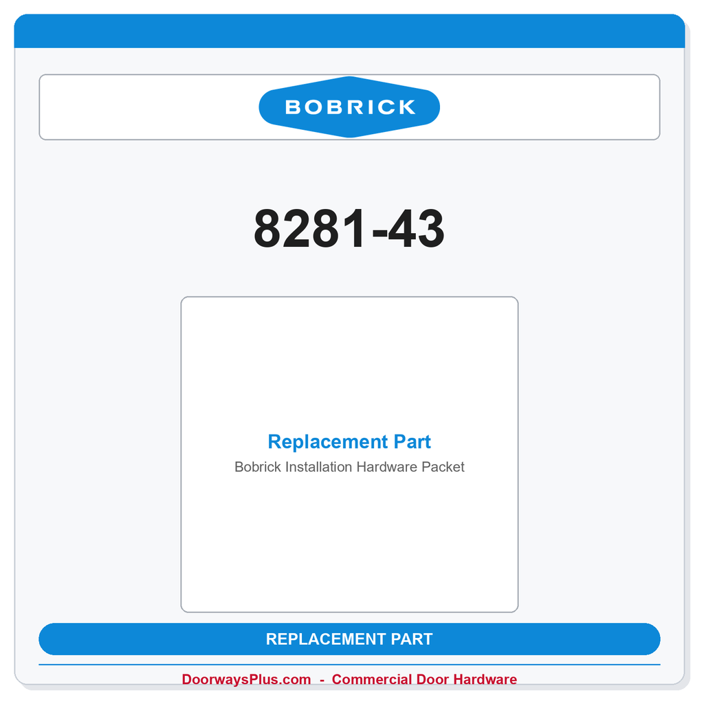 Bobrick 8281-43 Installation Hardware Packet