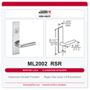 Corbin Russwin ML2002 RSR Classroom Intruder Mortise Lockset | Grade 1 Commercial