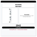 Rockwood 2842 Automatic Flush Bolt Set | UL Listed Fire-Rated Metal Doors