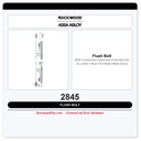 Rockwood 2845 Combination Automatic Flush Bolt Set – UL Listed 3-Hour Fire-Rated Metal Doors