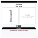 Rockwood 2942 Automatic Flush Bolt Set | UL Listed Fire-Rated Wood Door Pairs