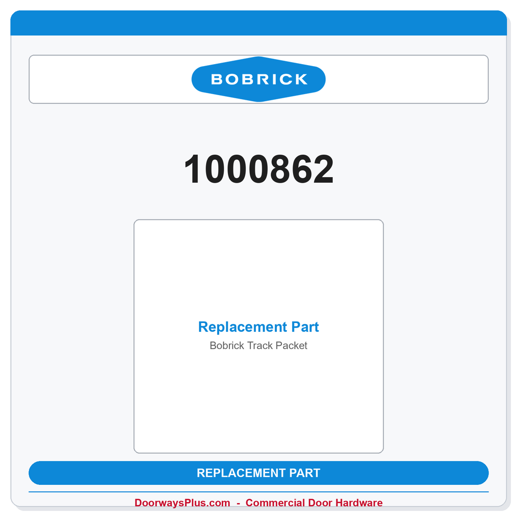 Bobrick 1000862 Track Packet