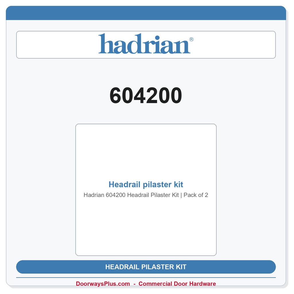Hadrian 604200 Headrail Pilaster Kit | Pack of 2
