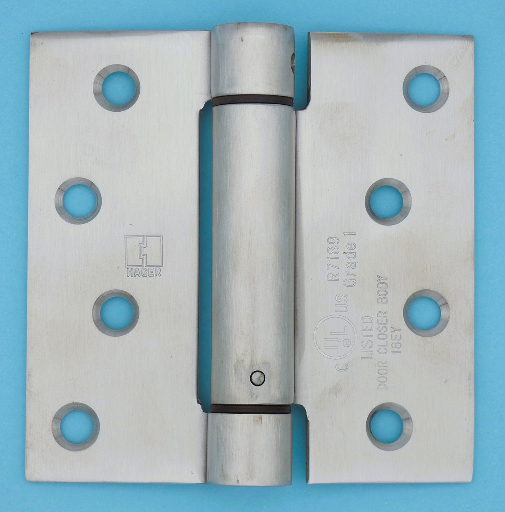 Hager 1760 4" x 4" Residential Stainless Steel Spring Hinge 
