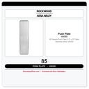 Rockwood 85 Raised Push Plate | 3.5" x 15" Satin Stainless Steel US32D