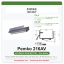 Pemko 216AV Door Bottom Shoe with Rain Drip, 36" Mill Aluminum – UL Listed, Fire Rated