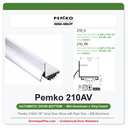 Pemko 210AV 36" Vinyl Door Shoe with Rain Drip – Mill Aluminum | UL Listed