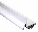 Pemko 210AV 36" Vinyl Door Shoe with Rain Drip – Mill Aluminum | UL Listed