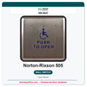 Norton 505 Hard-Wired ADA Wall Switch | 6-Inch Square | Finish 32D