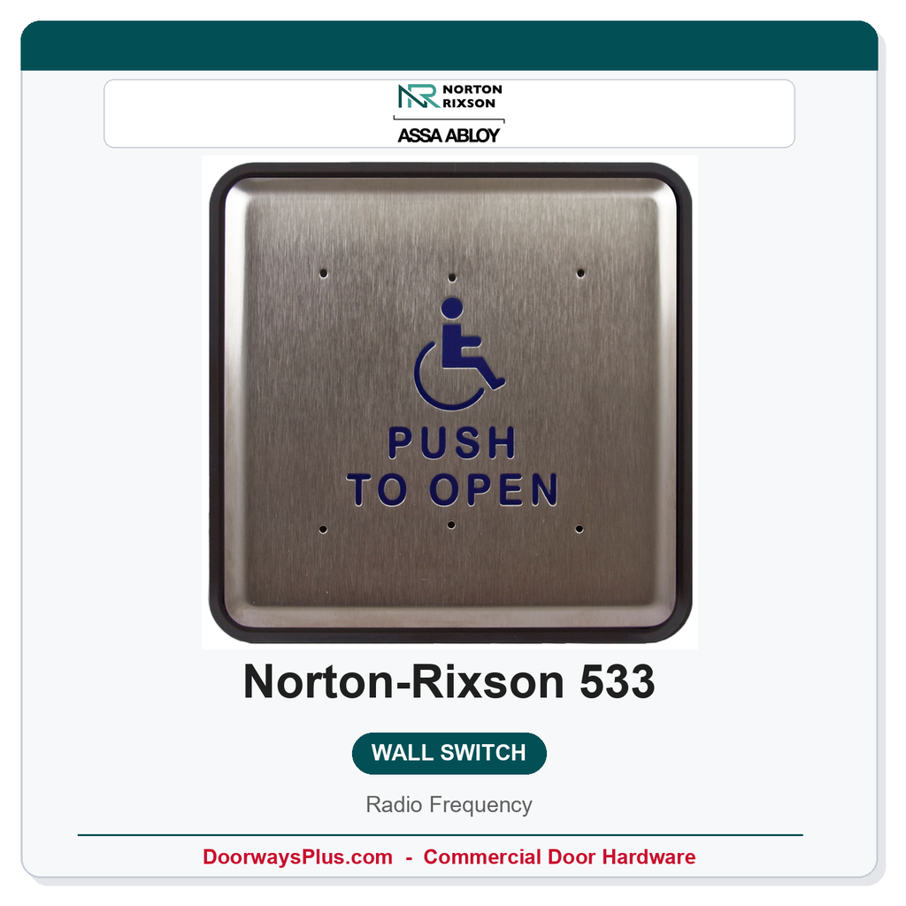 Norton 533 Wall Switch | 6 Inch Round | ADA | Radio Frequency