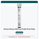 Norton 638 Low Profile Push Plate | 36 x 6 | Wireless 433 MHz