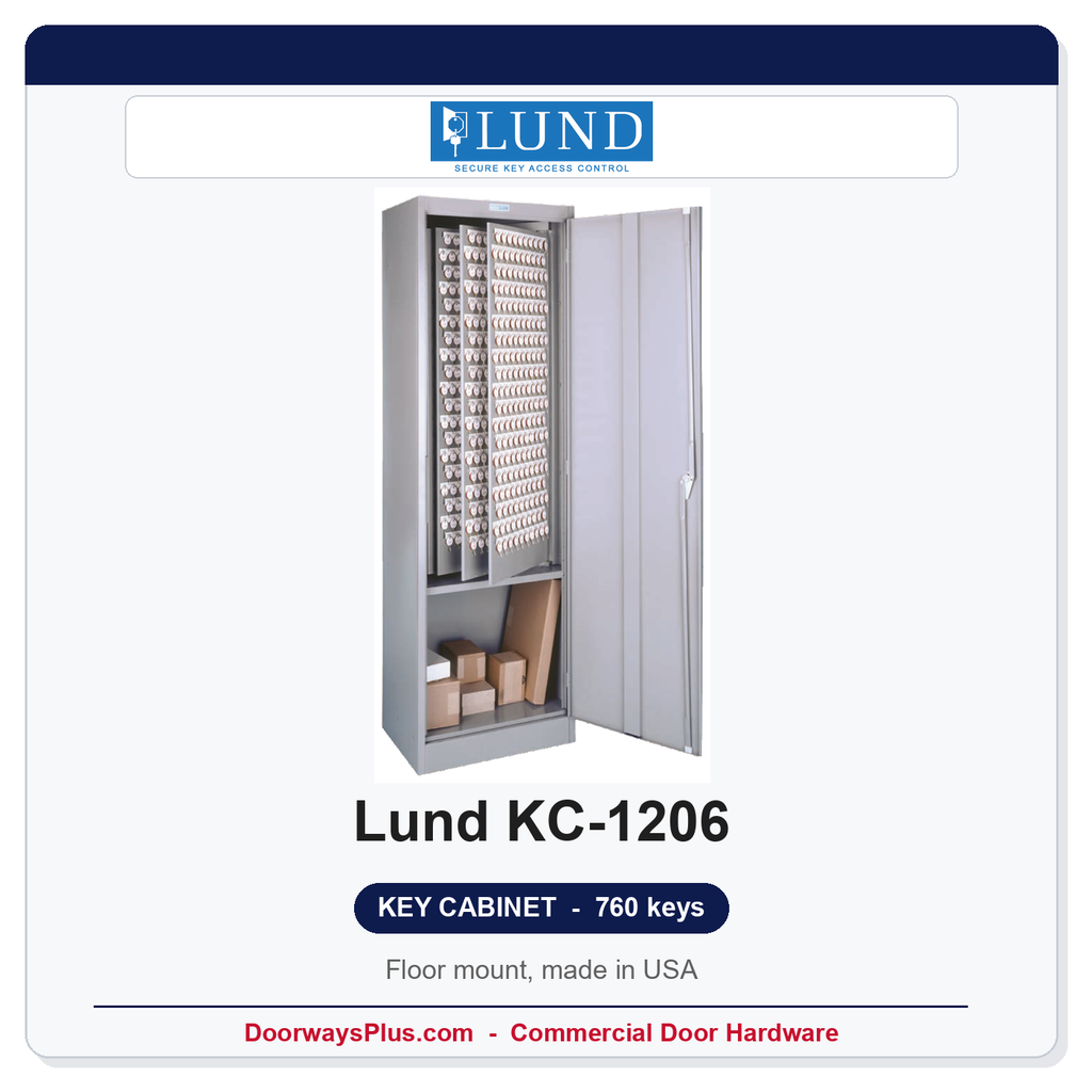 Lund 1206 Floor Key Cabinet | 760-Key Two-Tag | Made in USA