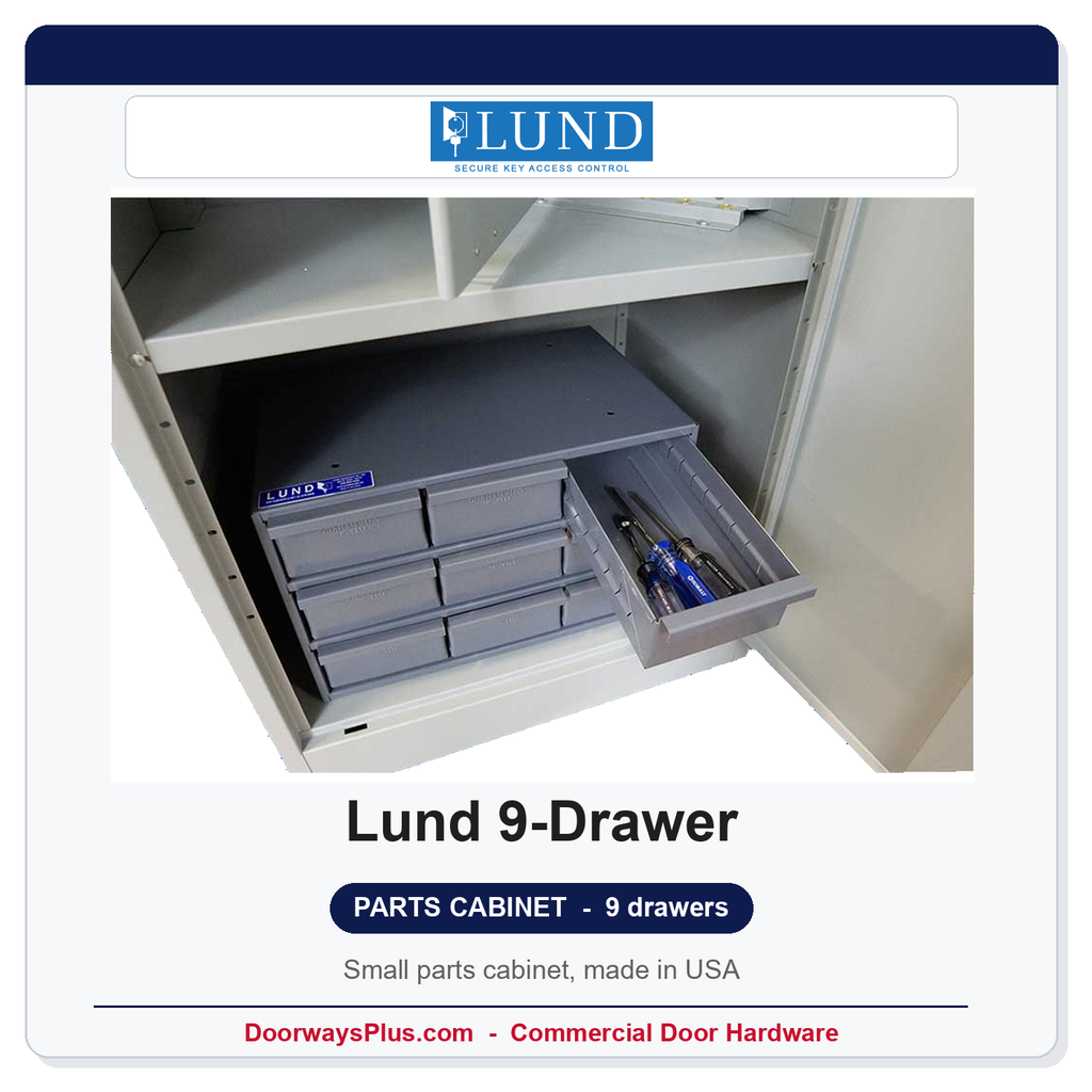 Lund 9-Drawer Small Parts Cabinet | Floor Cabinet Accessory