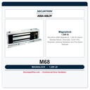 Securitron M68 Magnalock 1,200 lb Interior Bracket Mount | Dual Voltage 12/24 VDC