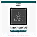 Norton 502 Wall Switch | 4.5 Inch Square | Hard Wired | ADA Symbol