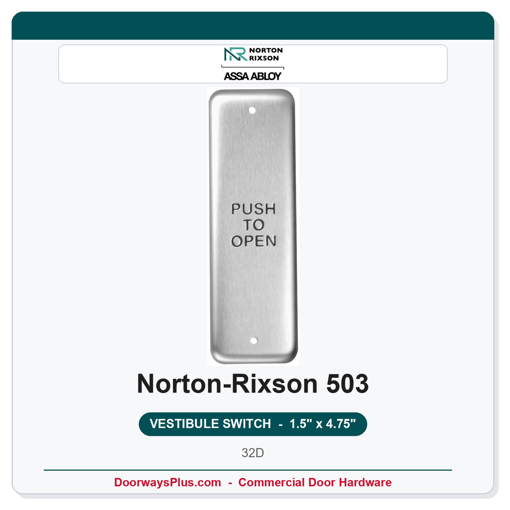 Norton 503 Vestibule Switch | 1.5 x 4.75 | Hard Wired