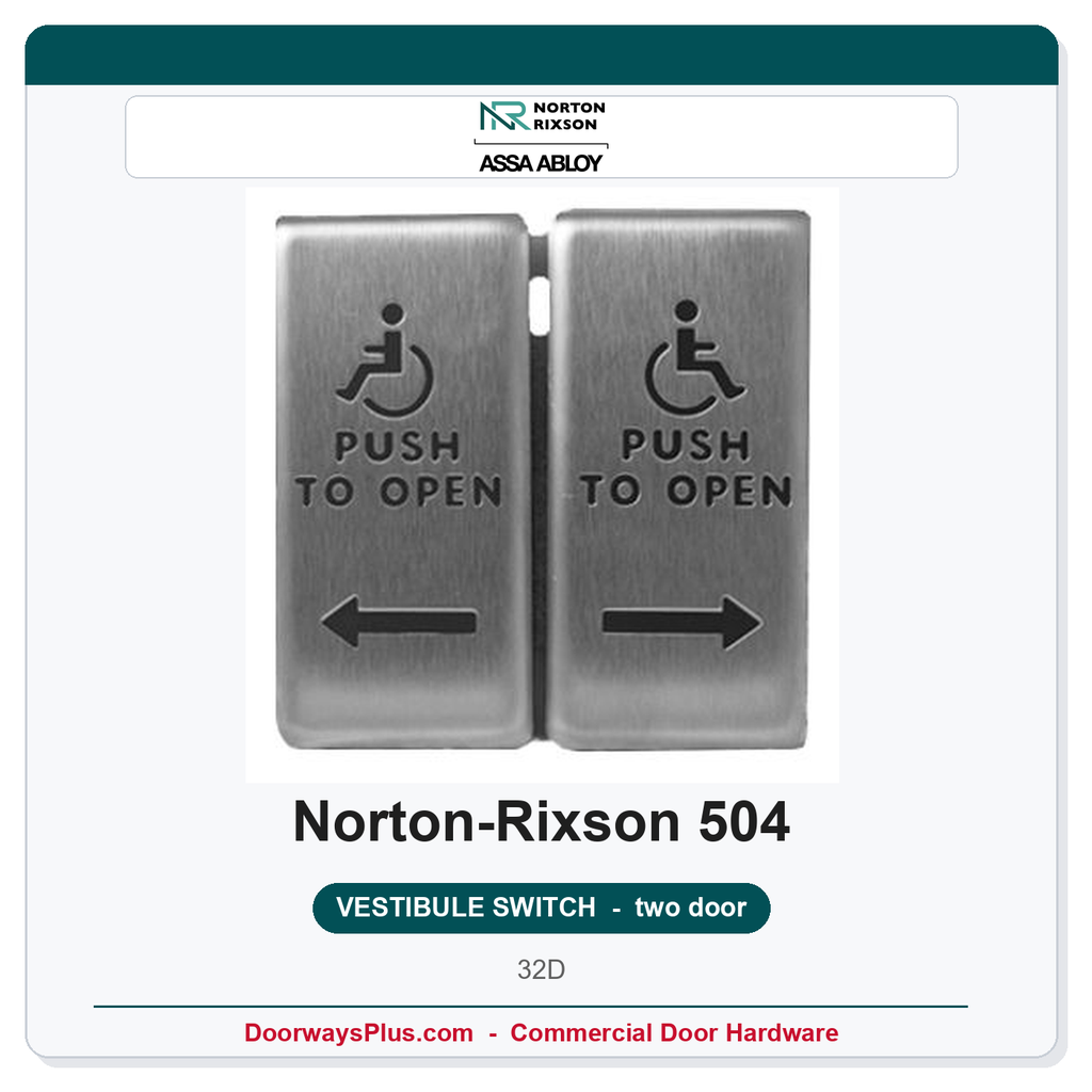 Norton 504 Vestibule Switch | Two Door | Hard Wired